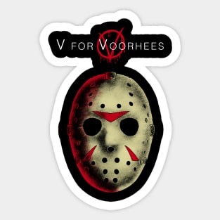 V for Voorhees Sticker